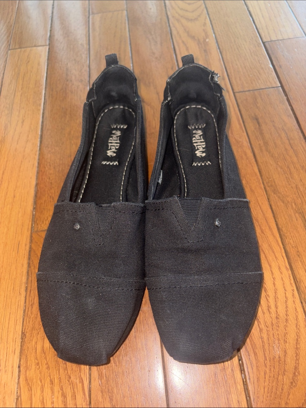 Women’s Black Canvas Slip-On Flats - Casual Loafers